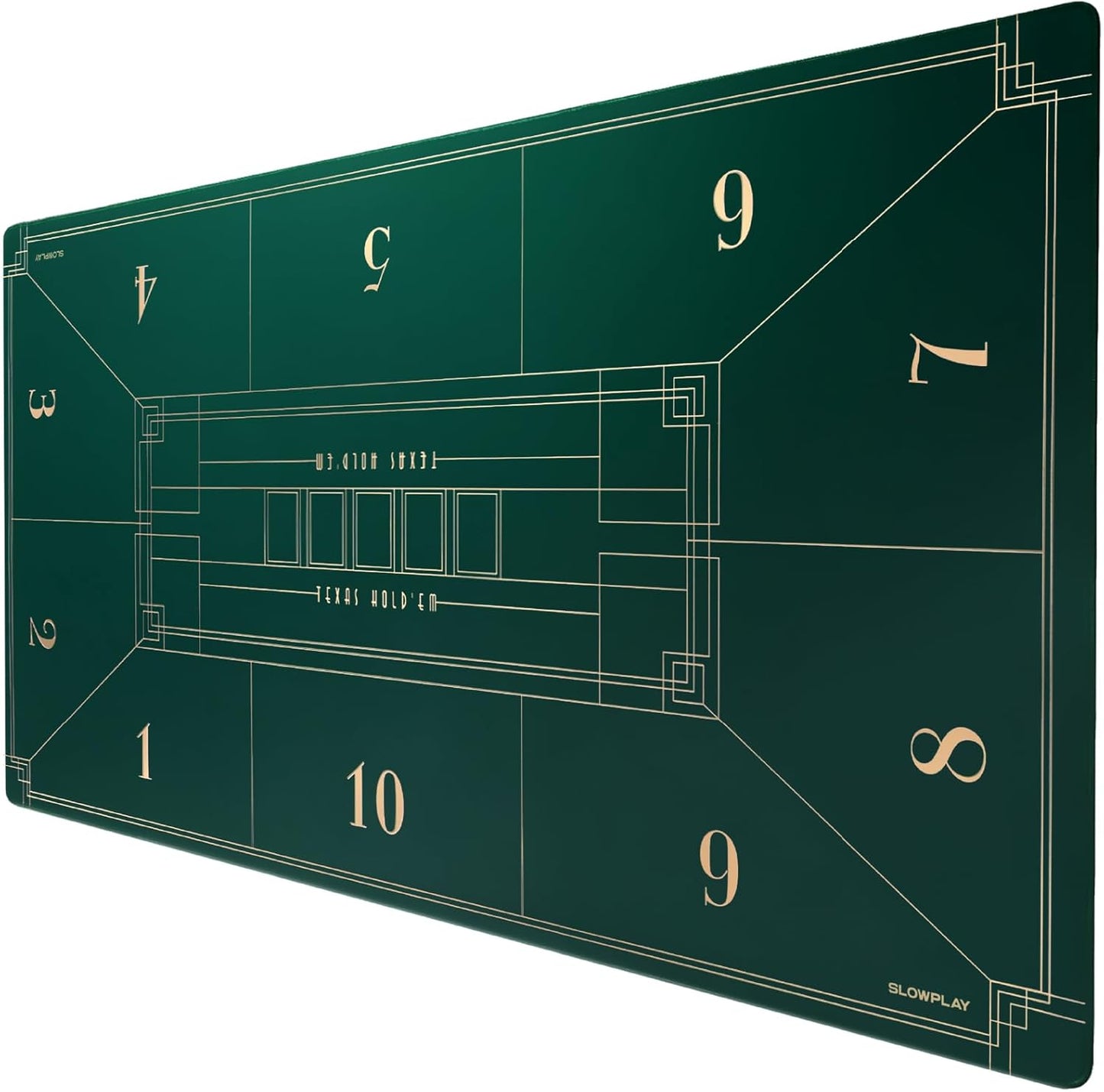 Texas Hold'em Table Pad Green/Gold - XLarge
