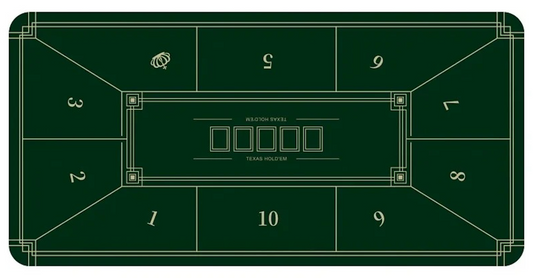 Texas Hold'em Table Pad Green/Gold - XLarge